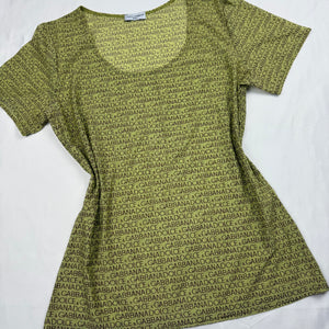 Green mesh tight fit logo tee (M/L)