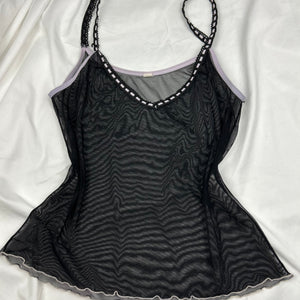 Black mesh cami top (S/M)