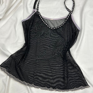 Black mesh cami top (S/M)
