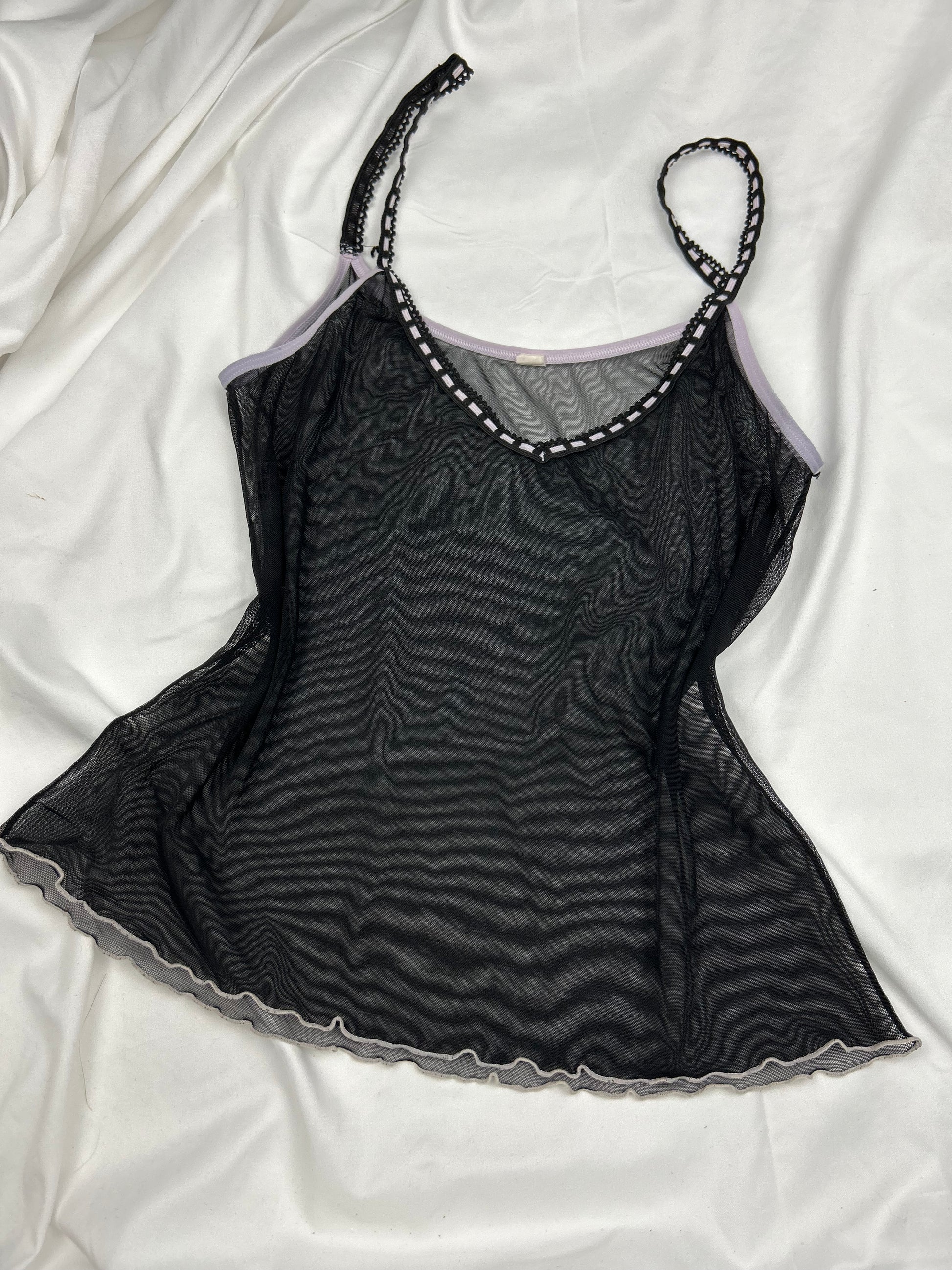 Black mesh cami top (S/M)