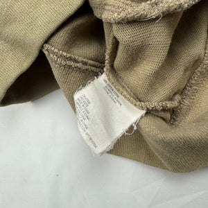 Beige ruched zip up 100% cotton sweatshirt (S)