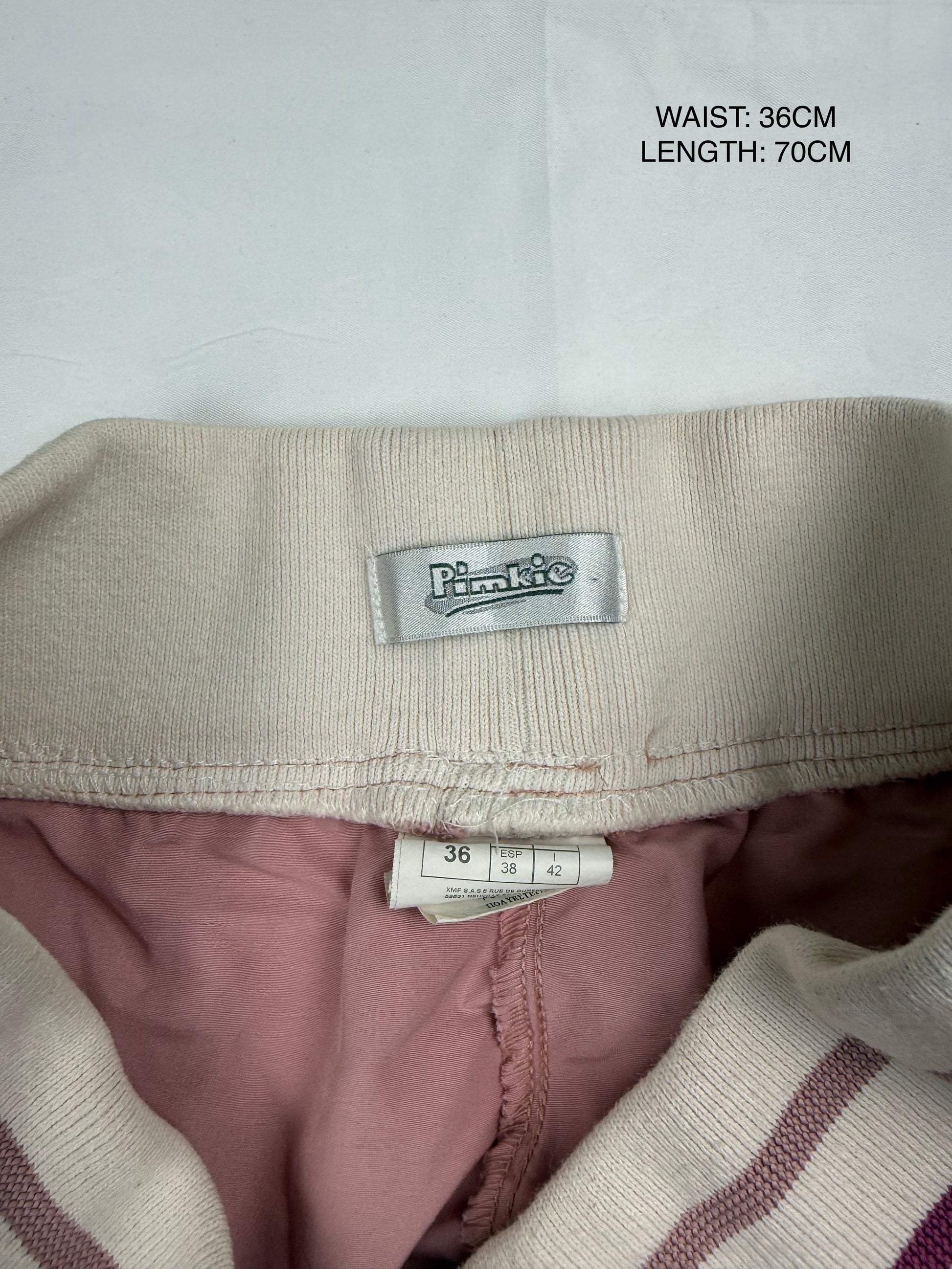 Baby pink  low rise joggers capri pants (S)