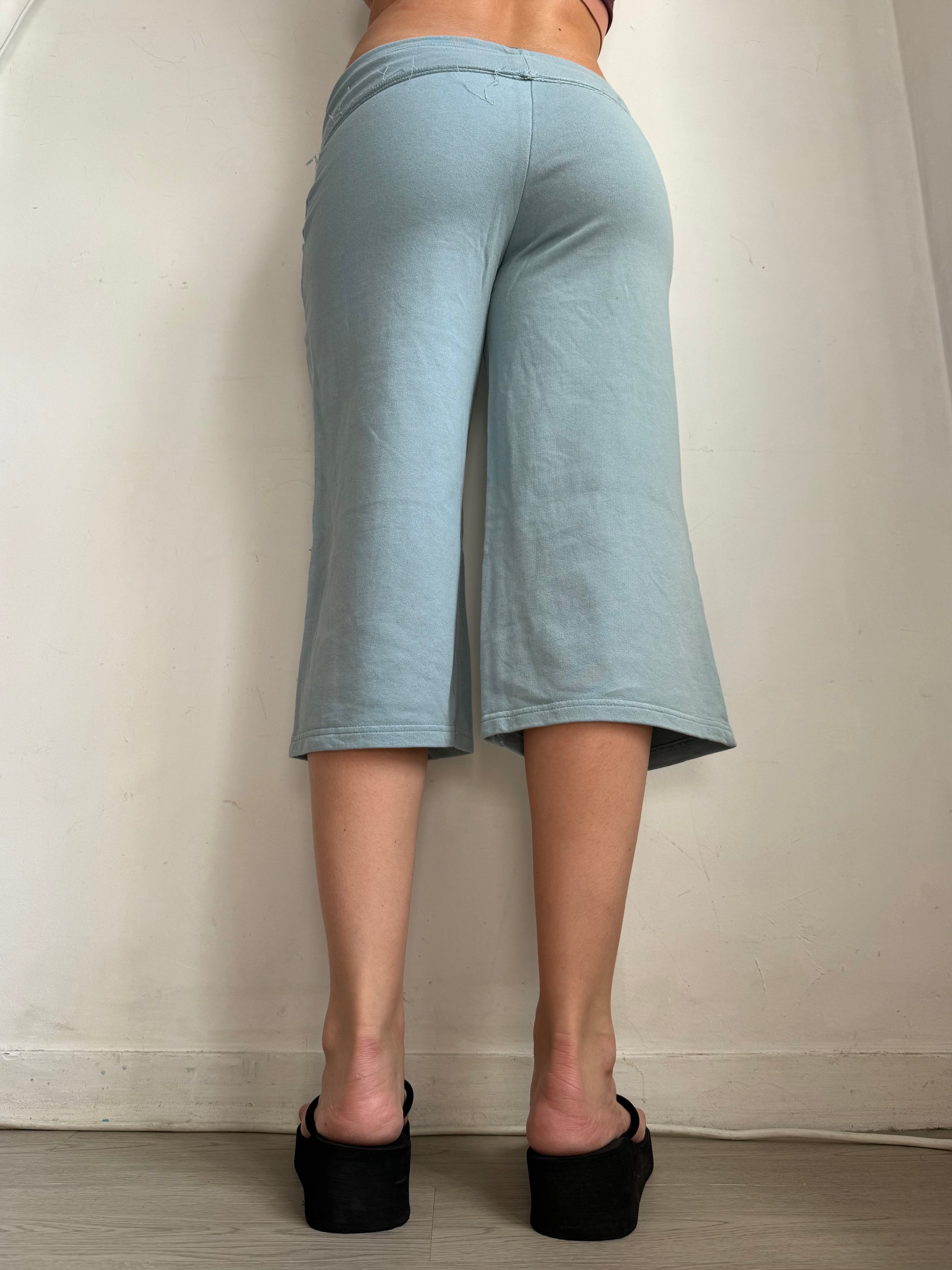 Blue activewear low rise capri pants (S)