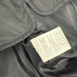 Black lightweight puffer tight fit zip up jacket (L)