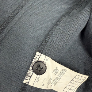 Black pvc leather buttons up tight fit blazer jacket (M/L)