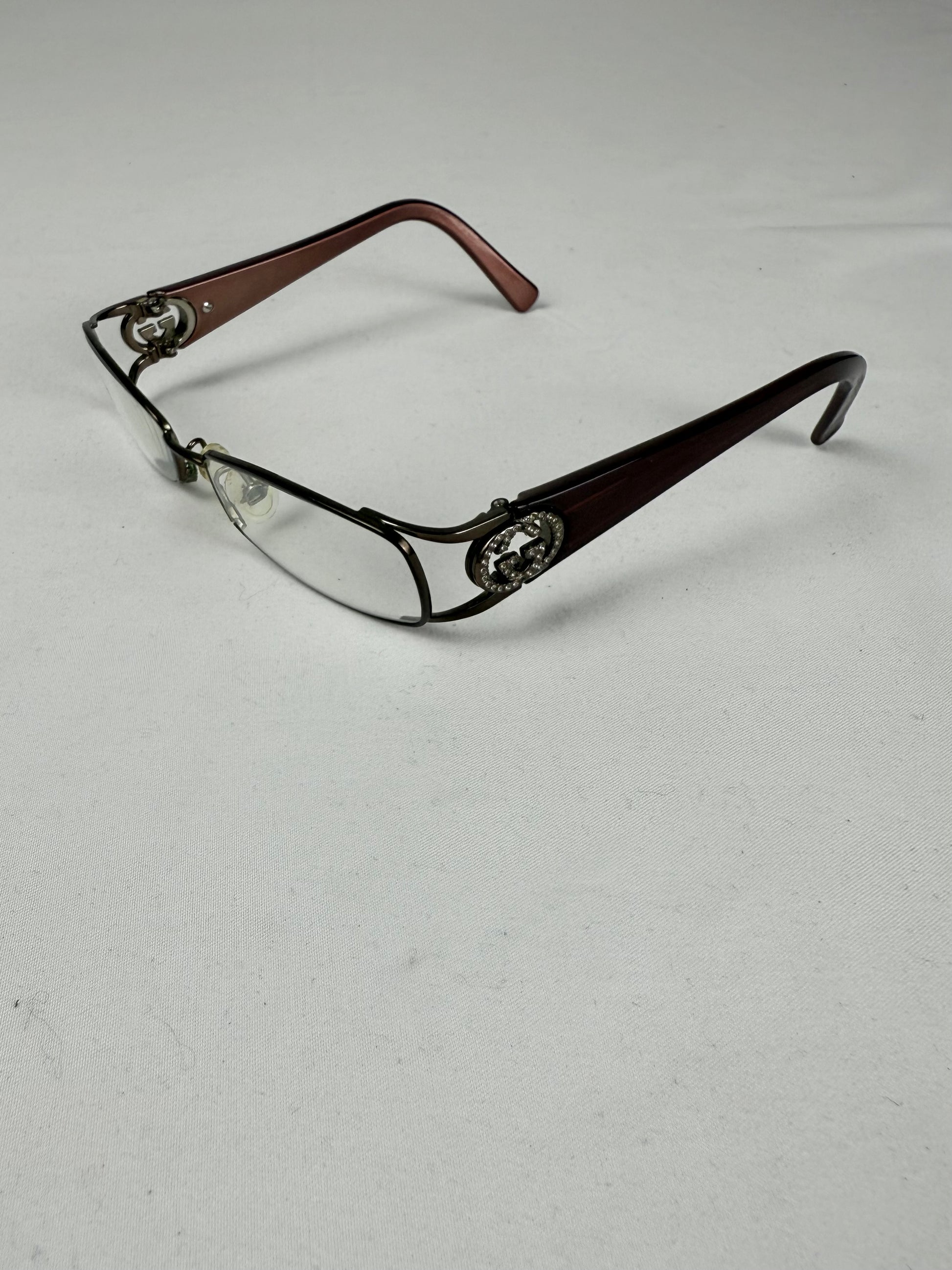 Burgundy & silver logo office glasses (with prescription)