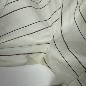 White striped wrap tie up cardigan long sleeves shirt (S to XL)