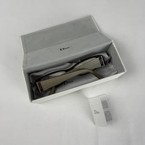 Beige silver logo office glasses (with prescription)
