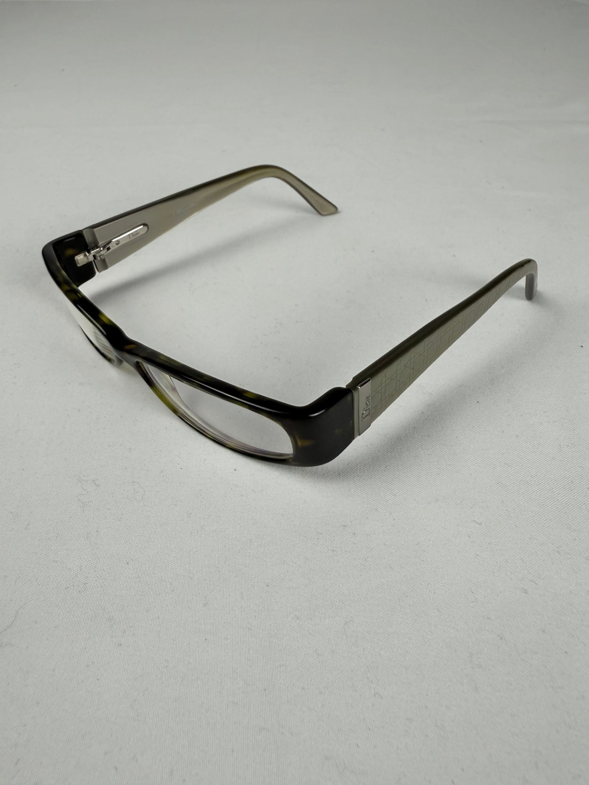 Beige silver logo office glasses (with prescription)