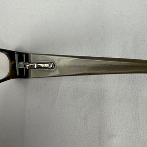 Beige silver logo office glasses (with prescription)