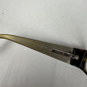 Beige silver logo office glasses (with prescription)