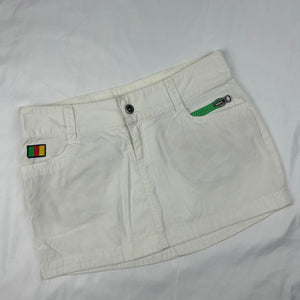 White low rise mini skirt (S/M)