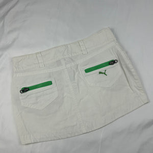 White low rise mini skirt (S/M)