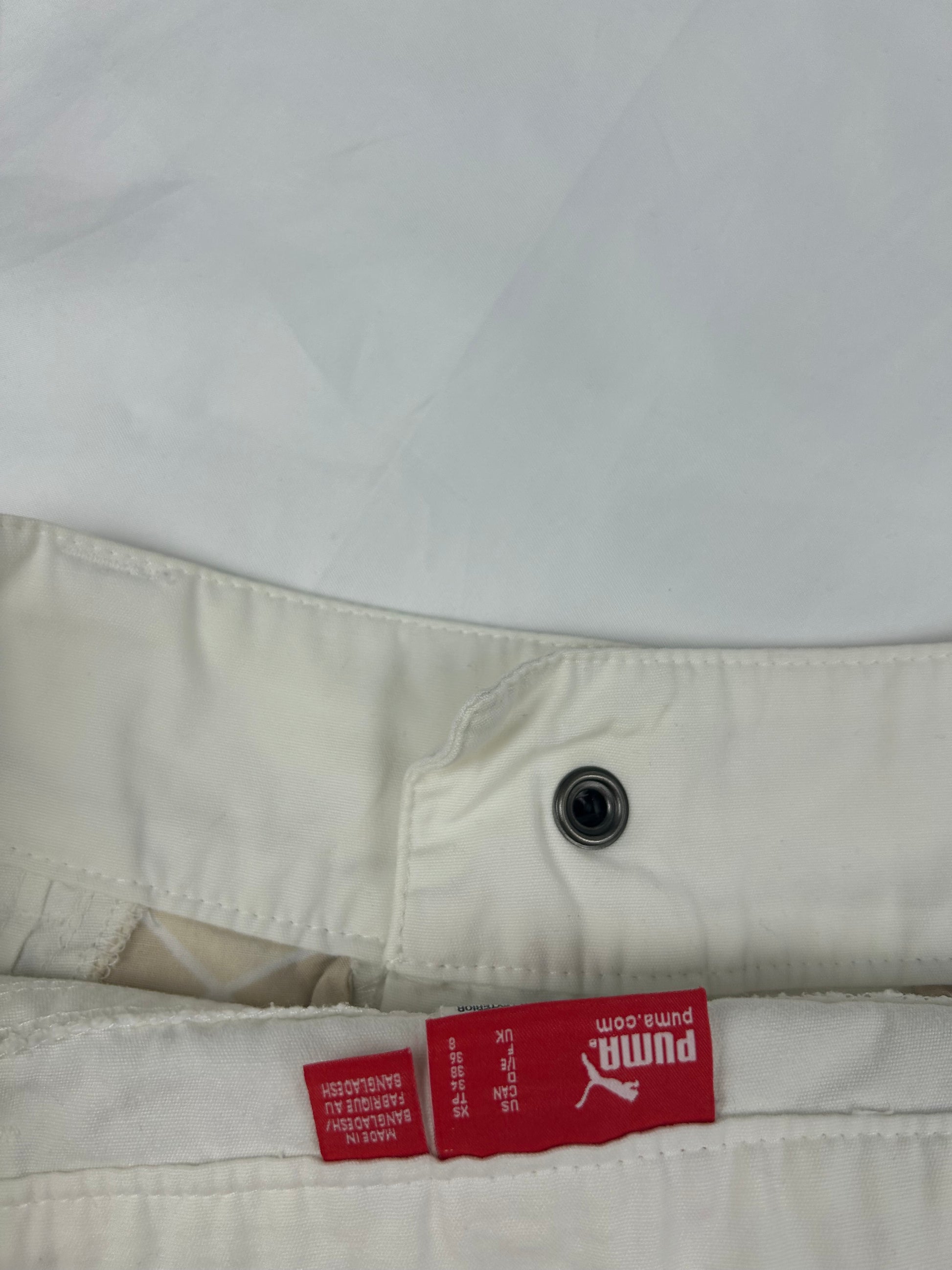 White low rise mini skirt (S/M)