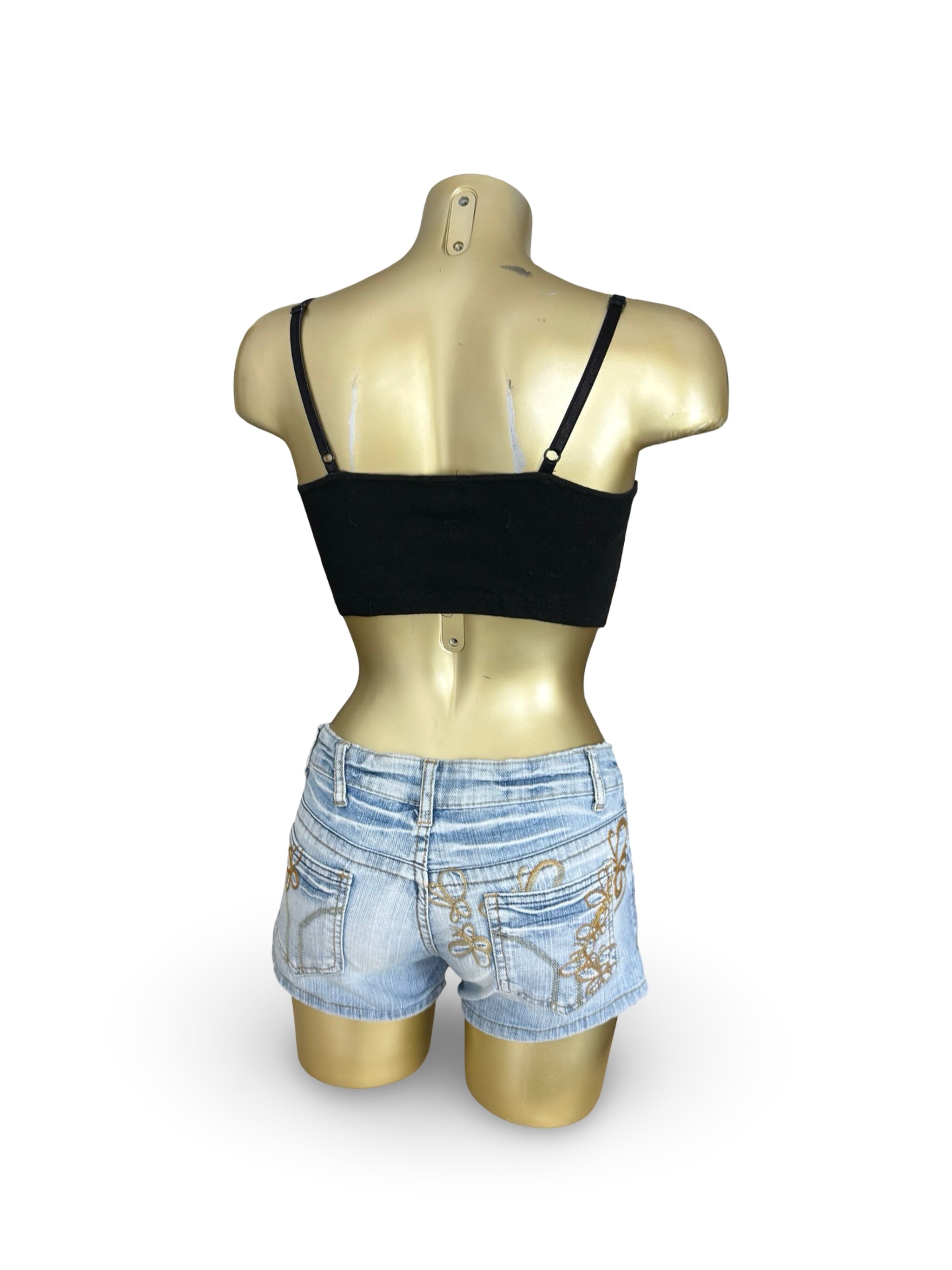 Beige animal print cotton crop cami top (XS/S)