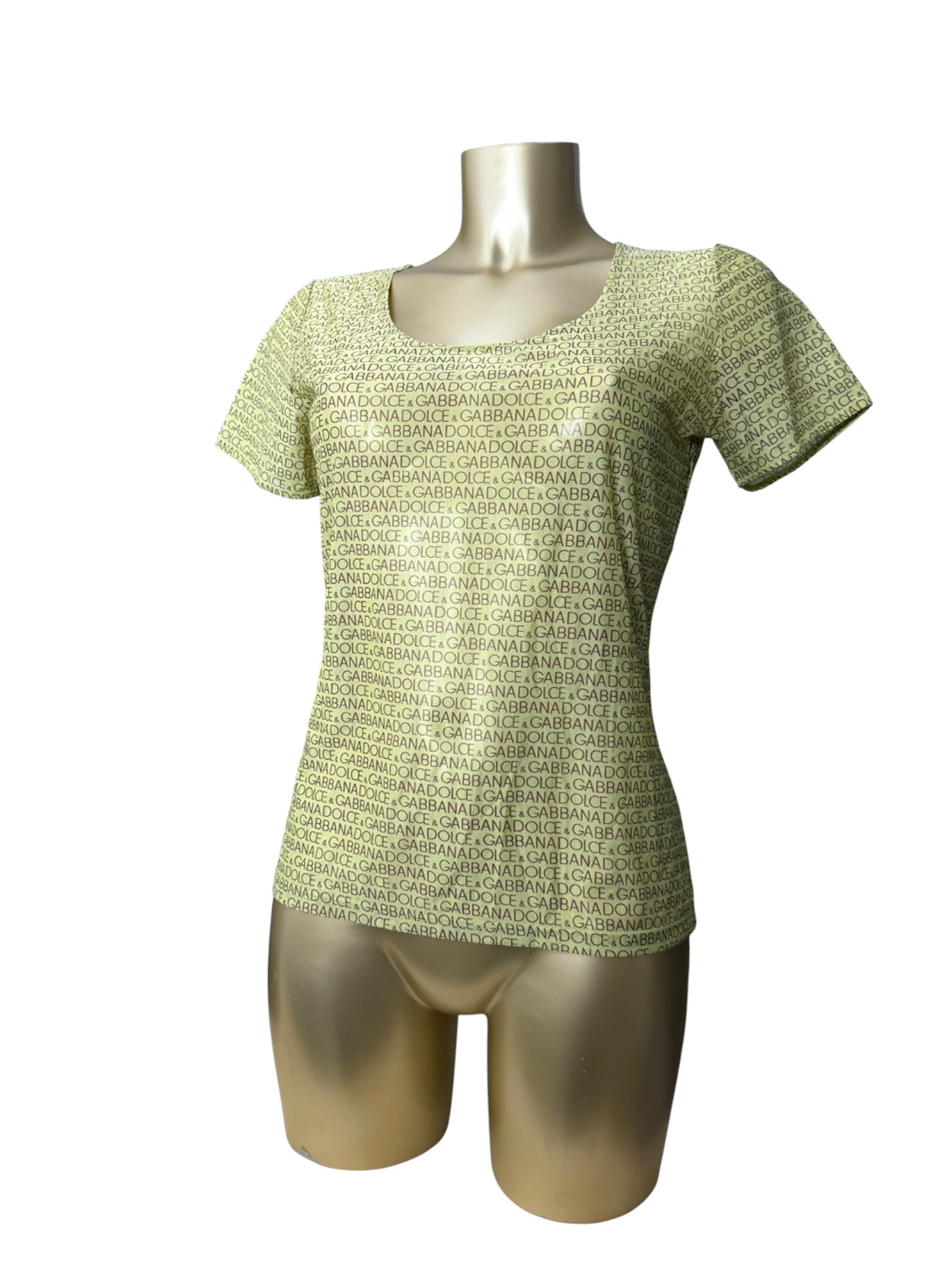 Green mesh tight fit logo tee (M/L)