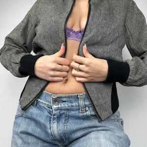 Grey biker jacket (S)