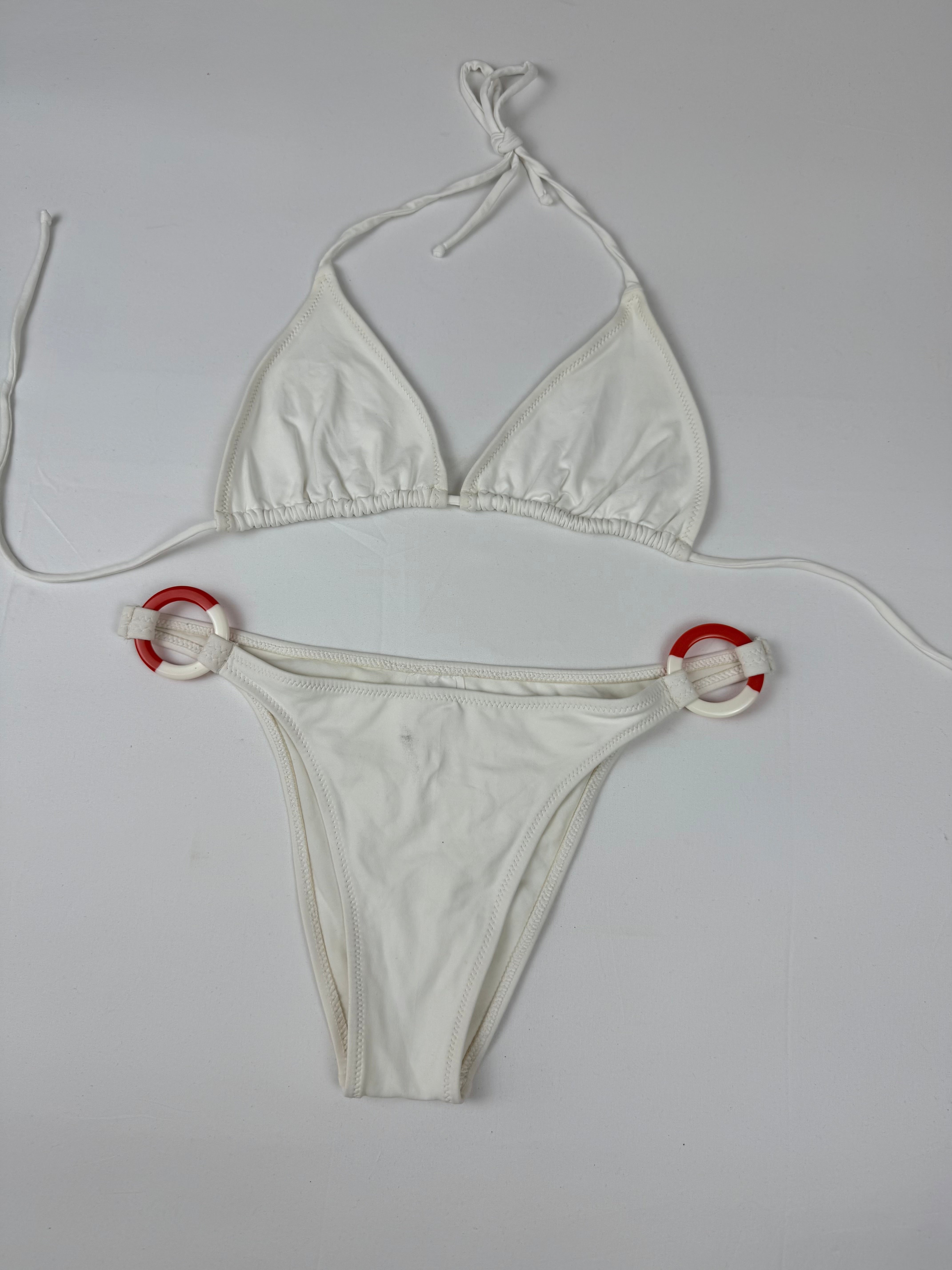 White low rise bikini set (XL)