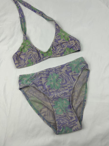 Lilac graphic bikini set (S)