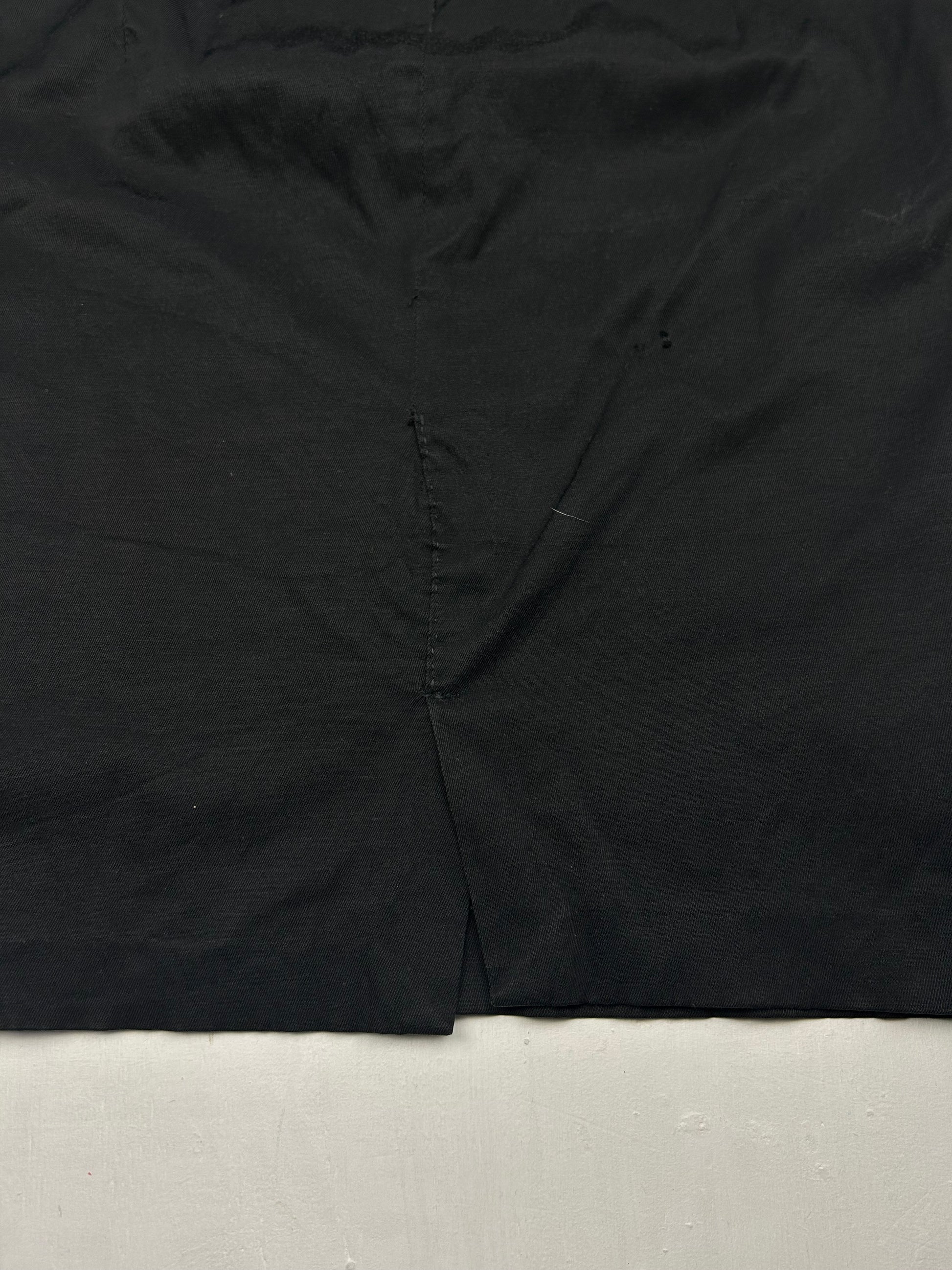 Black office buckle midi skirt (XL)