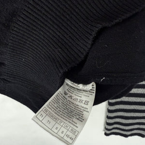 Black turtleneck shorts sleeves jumper + top (S)