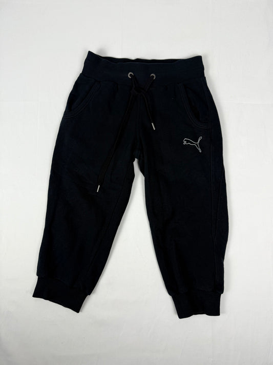 Black low rise cotton capri joggers pants (XS/S)
