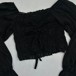 Black bardot long sleeves top (S/M)