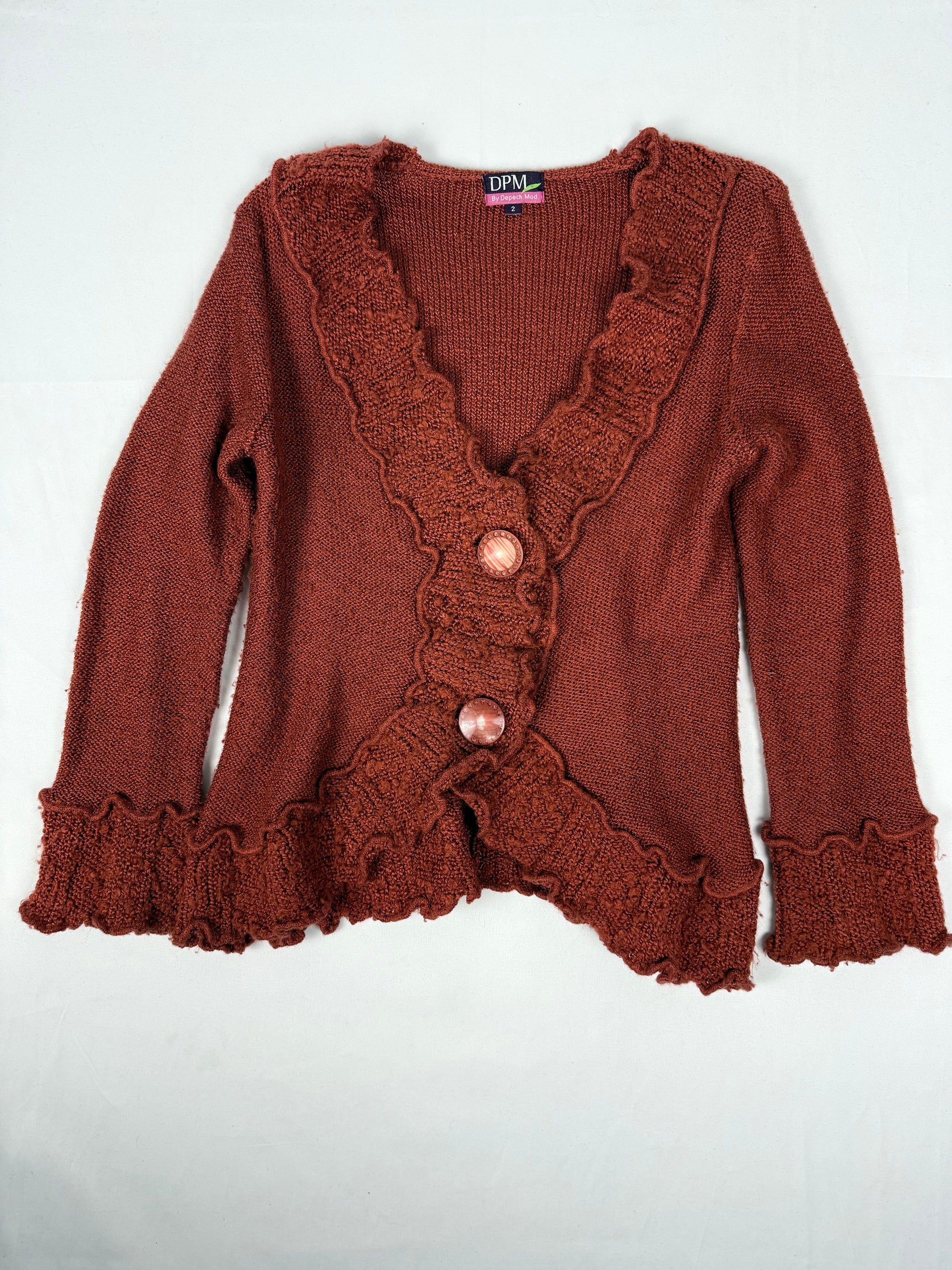 Orange ruffles bolero jumper (M)