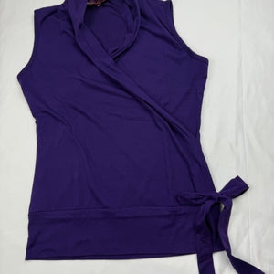 Purple tight fit wrap top (S)