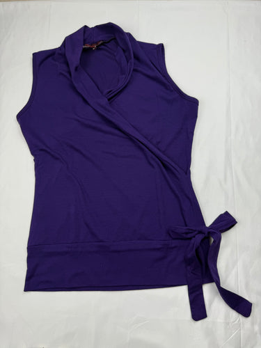Purple tight fit wrap top (S)