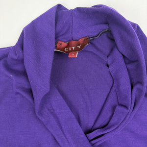 Purple tight fit wrap top (S)