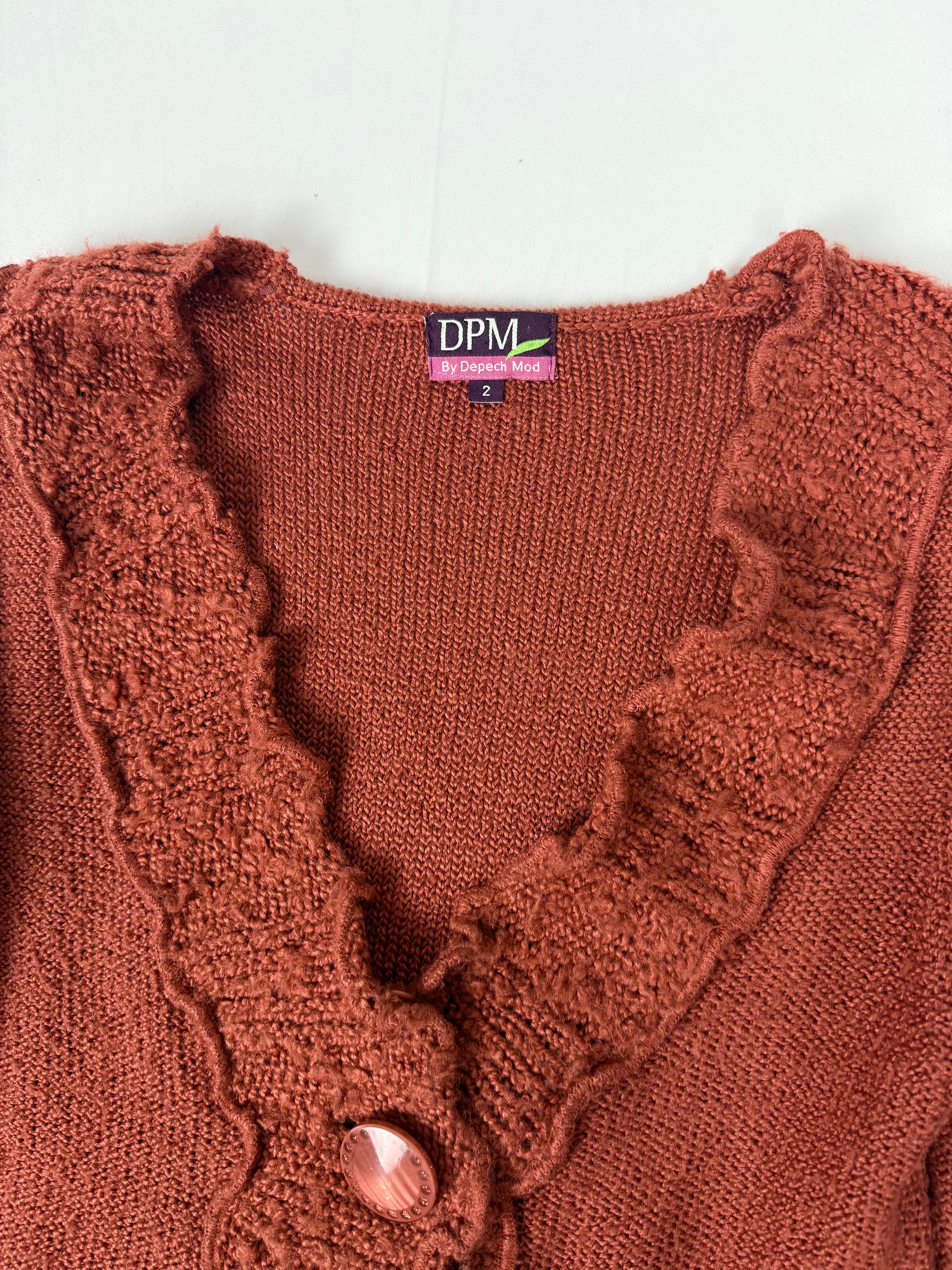 Orange ruffles bolero jumper (M)