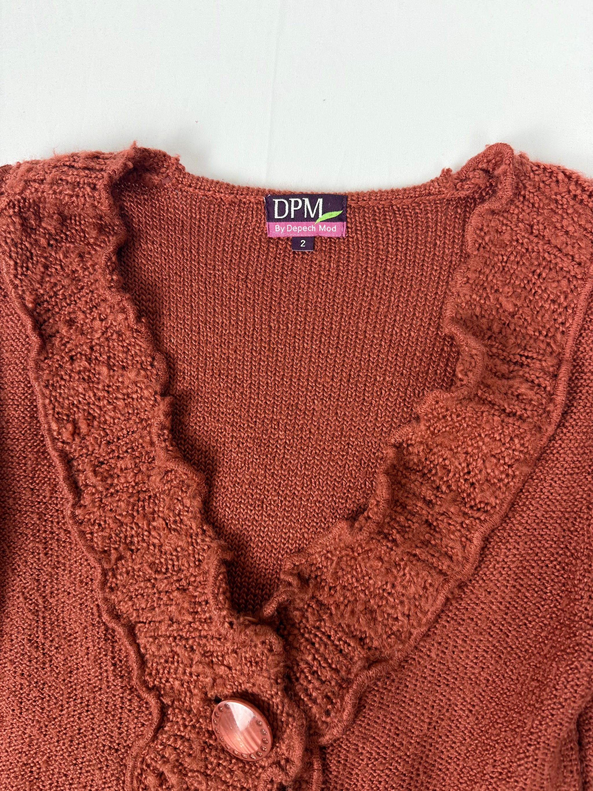 Orange ruffles bolero jumper (M)