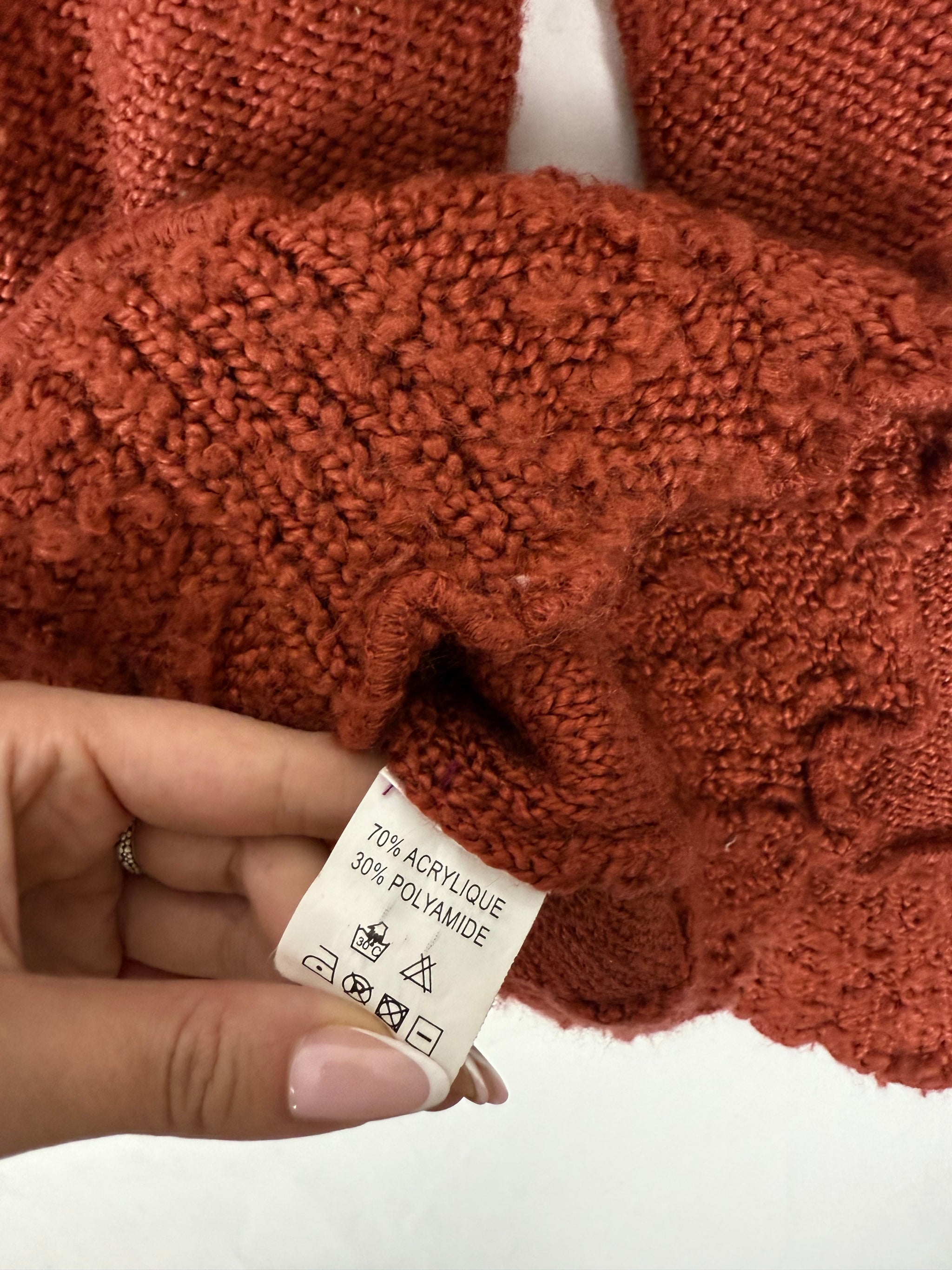 Orange ruffles bolero jumper (M)