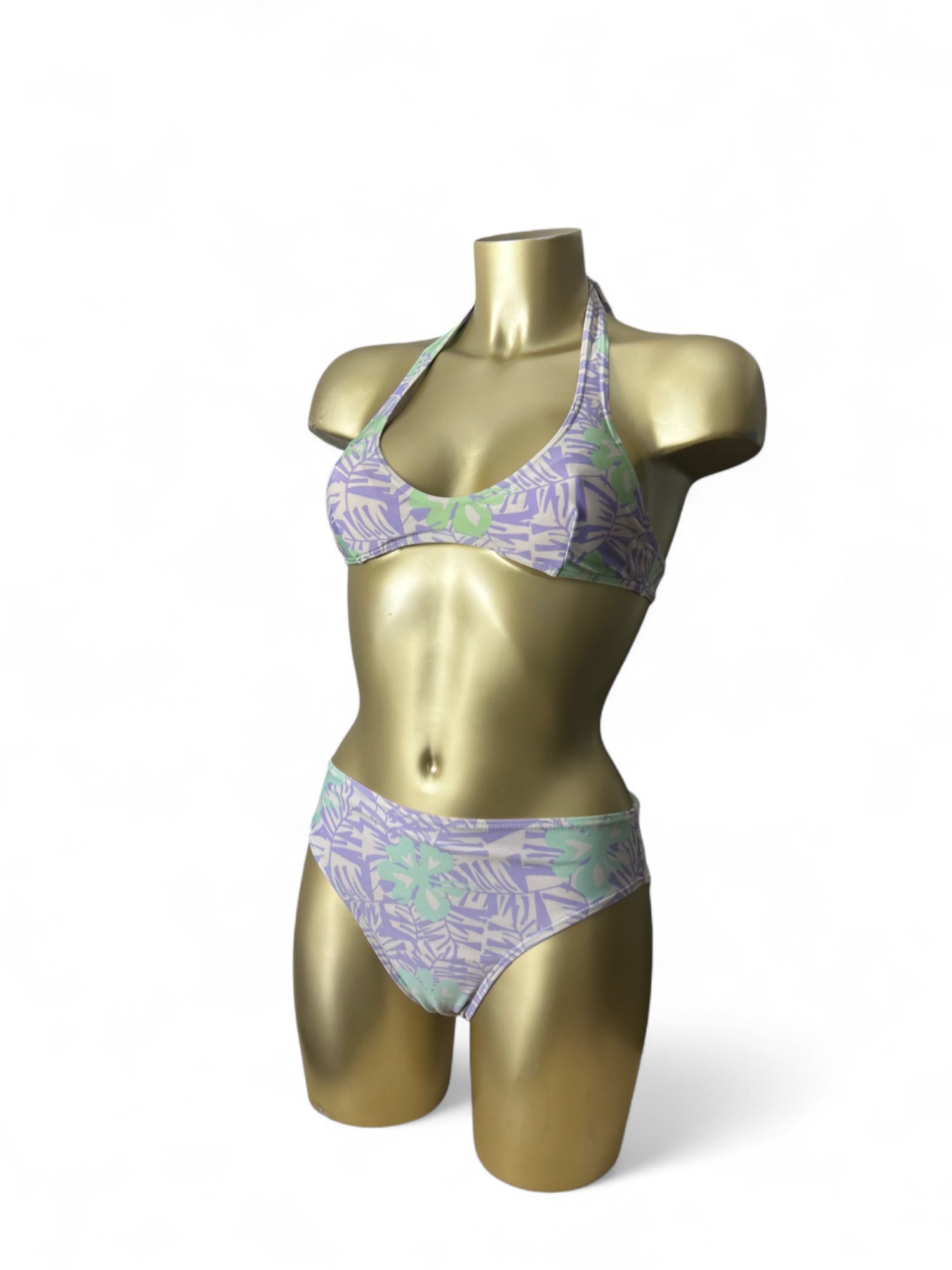 Lilac graphic bikini set (S)