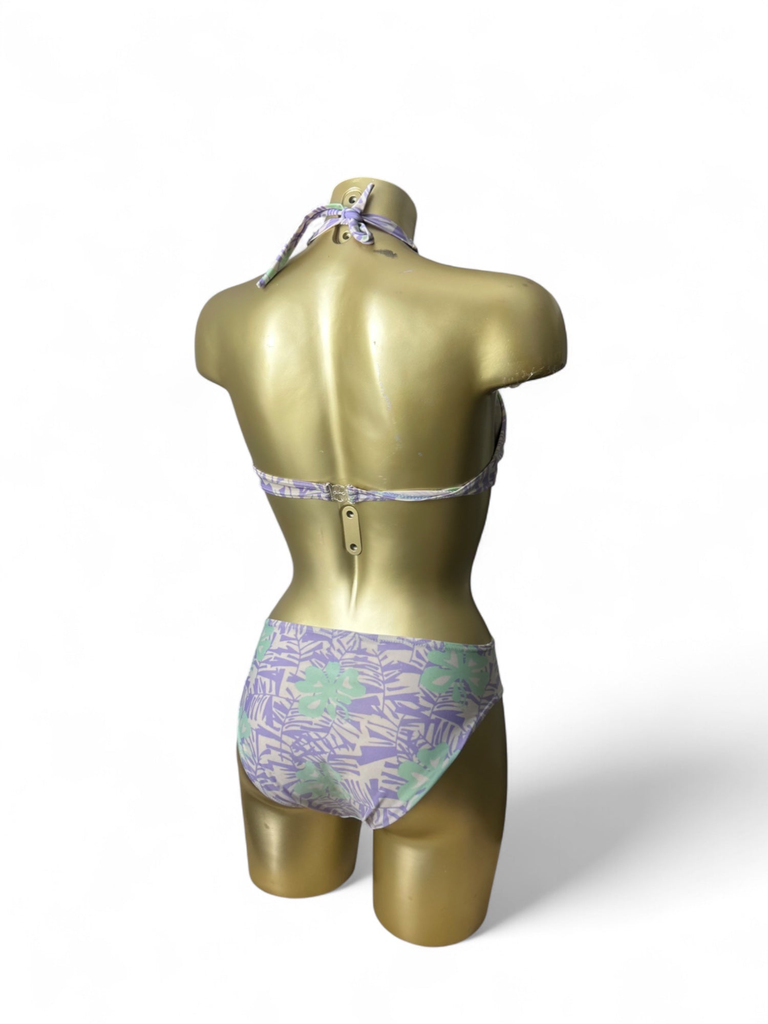 Lilac graphic bikini set (S)