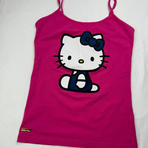 Pink kitty cotton tight fit cami top (S)