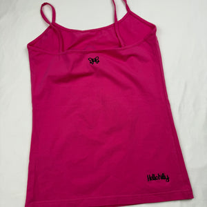 Pink kitty cotton tight fit cami top (S)