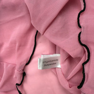 Pink mesh babydoll halter top (S/M)