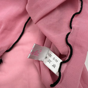 Pink mesh babydoll halter top (S/M)