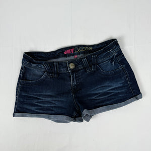 Navy denim low rise mini short (M)