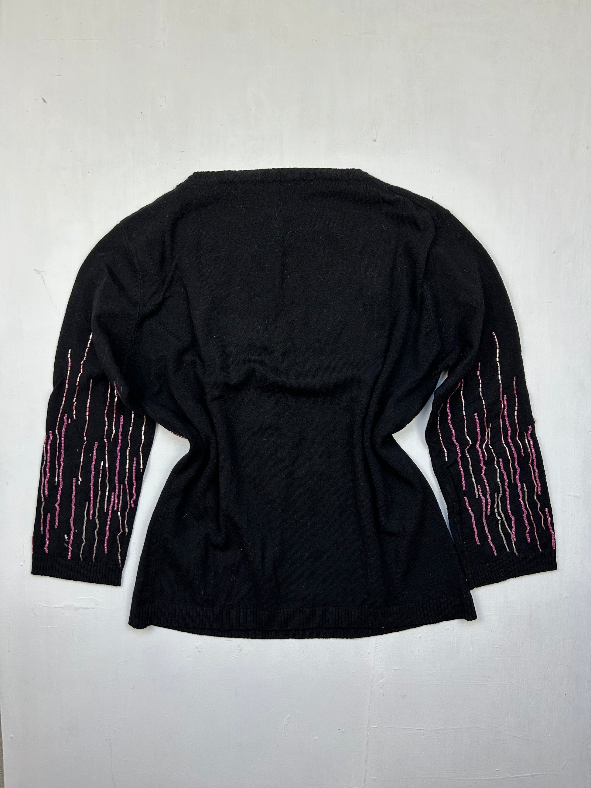 Black sequins 3/4 long sleeves top (S/M)