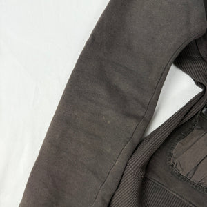 Khaki zip up cotton hoodie (S/M)