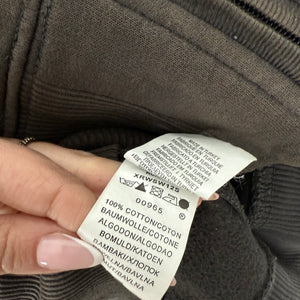 Khaki zip up cotton hoodie (S/M)