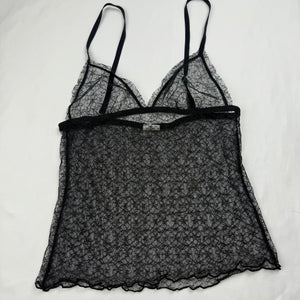 Black see trough mesh cami top (XS/S)