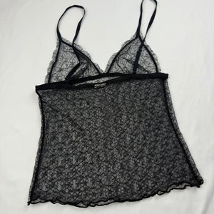 Black see trough mesh cami top (XS/S)