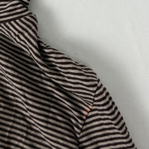 Brown striped turtleneck long sleeves top (M)