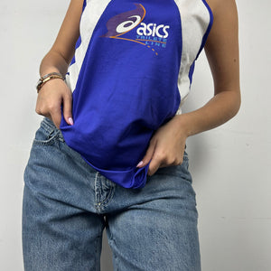 Blue logo tank  top (M/L)