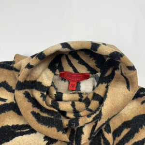 Beige tiger print super soft turtleneck jumper (S/M)