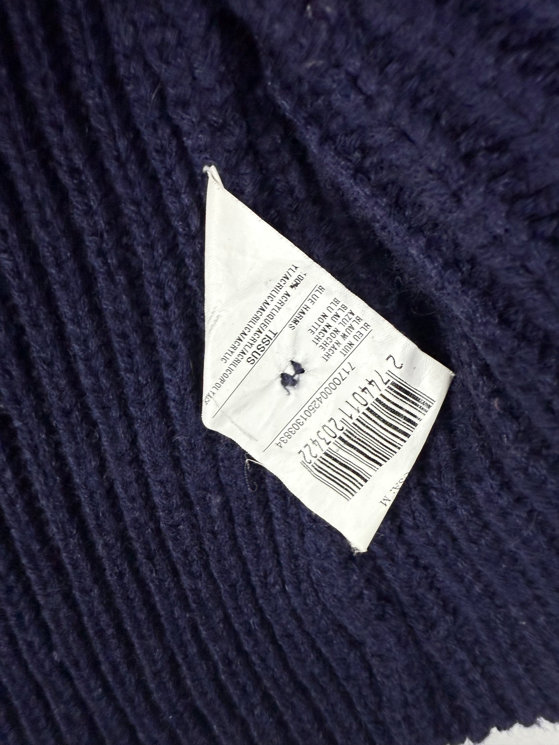 Navy hooded short sleeves cardigan jumper (M)